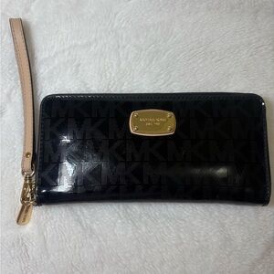 Michael Kors Black and Gold Logo Wallet